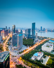 Fototapeta premium Bird's eye view of the scene of major cities.