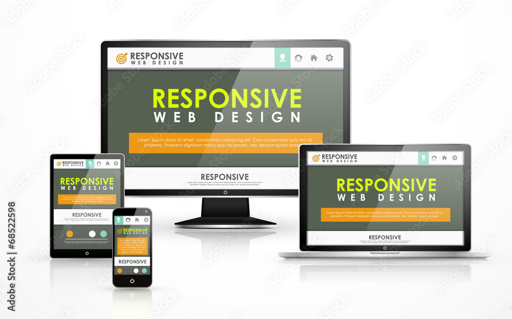 Wall mural responsive web design in different devices