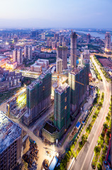 Obraz premium Bird view at Shanghai China.