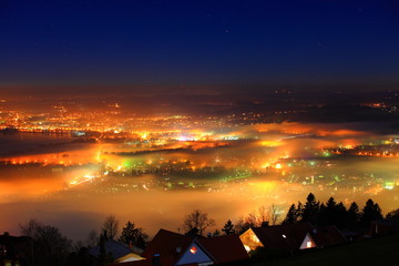Lindau am Bodensee im Nebel