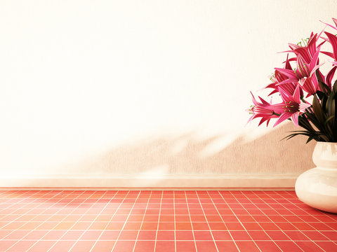 pink flowers in a vase