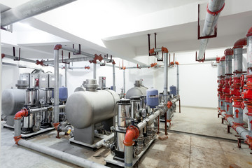 pressure pump for running water in a building