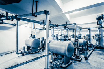 Obraz na płótnie Canvas pressure pump for running water in a building