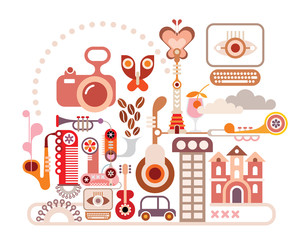 Abstract Music Illustration