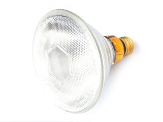 Flood Light bulb on White background