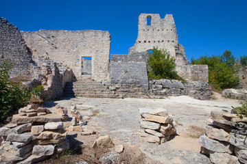 Destroyed castle in Dvigrad, Croatia