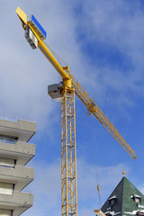 Fototapeta na wymiar tower crane at a construction site