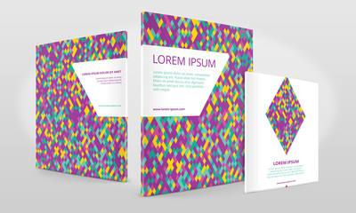 Vector brochure magazine cover template