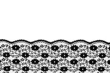 black floral pattern lace