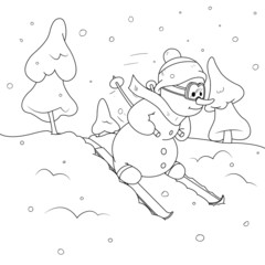 Snowman outline - 68529553