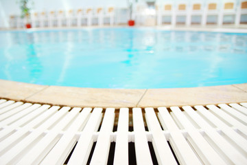 one beautiful blue water pool