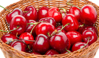 Cherries in a basket