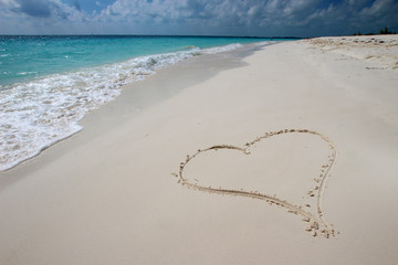 Heart in the sand