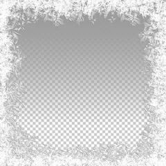 Fotobehang Transparent Vector Frozen Background © Orkidia