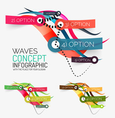 Vector abstract wave infographic