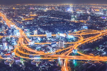 Obraz premium Bangkok city in nightscape Thailand.
