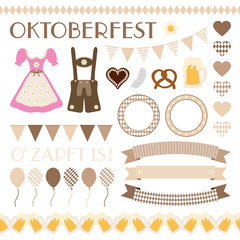 Octoberfest Symbols Collection Beige