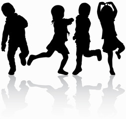 Children silhouettes