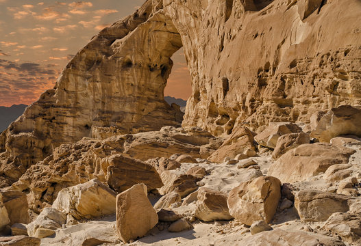 Arch in geological park Timna