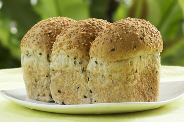 Bun of sesame bread