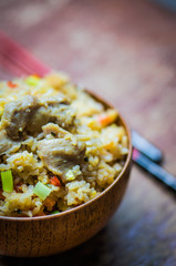 Rice with chicken and vegetables