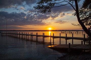 Fototapeta premium Starnberger See am Abend