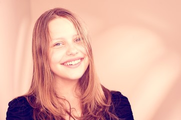Lovely teen girl smiling