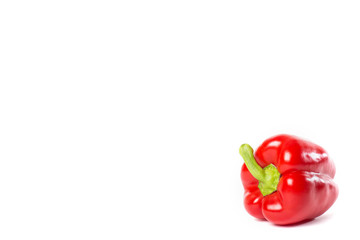 Sweet red pepper. Isolated on a white background.