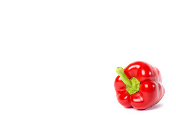 Sweet bell pepper isolated on white background cutout