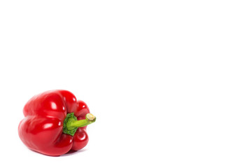 Sweet bell pepper isolated on white background cutout