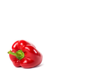 Sweet bell pepper isolated on white background cutout
