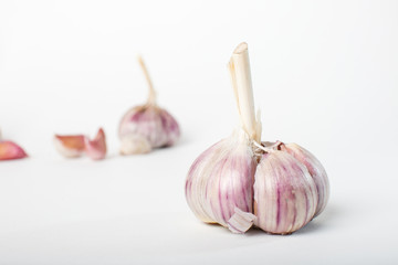 Garlic isolated on white background