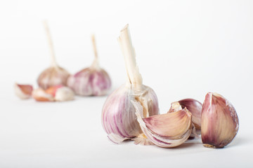 Garlic isolated on white background