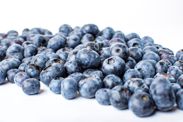 heap of blueberries isolated on white background