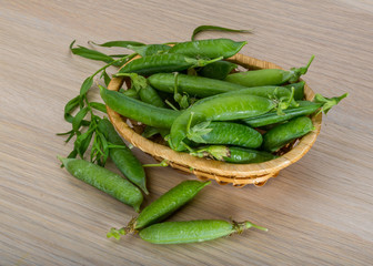 Green fresh peas