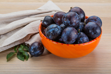 Ripe fresh plum