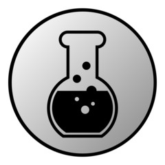 Laboratory glass button