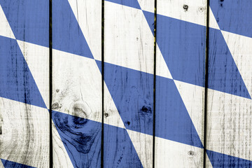 Bavaria flag on wooden background