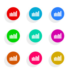graph flat icon vector set
