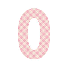 Pink squares pattern alphabet O