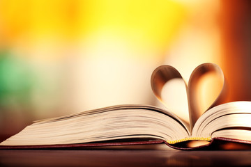 heart of the book leaves background