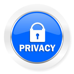 privacy blue glossy web icon