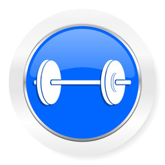 fitness blue glossy web icon