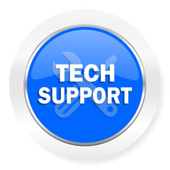 technical support blue glossy web icon