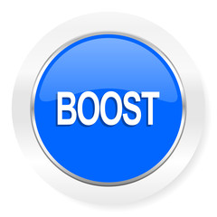 boost blue glossy web icon