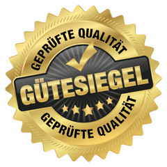 Gütesiegel - geprüfte Qualität - Goldvignette