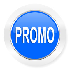 promo blue glossy web icon