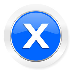 Obraz premium cancel blue glossy web icon