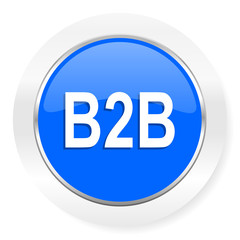 b2b blue glossy web icon