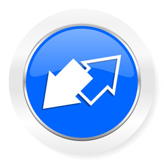 exchange blue glossy web icon